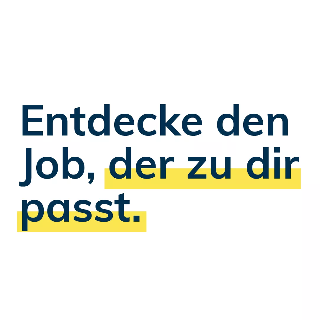 Entdecke den Job, der zu dir passt - Text